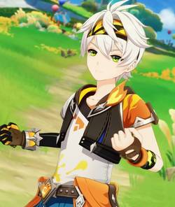 Bennett from Genshin Impact poses in his new outfit, which pulls more inspiration from Natlan, in Genshin Impact