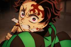 Tanjiro in the middle of battle in Demon Slayer Infinity Castle (©Copyright_ ©Koyoharu Gotoge _ SHUEISHA, Aniplex, ufotable)